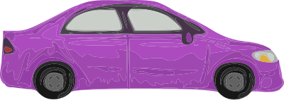 Rough car (purple) clipart