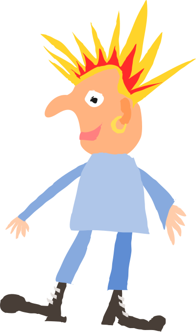 Rough punk rocker clipart