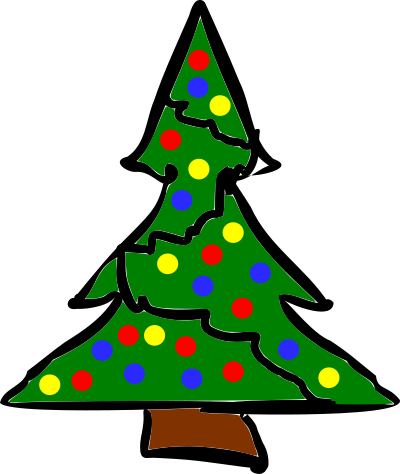 Rough-xmas-tree clipart