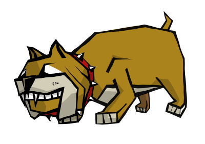 Roughen bulldog clipart