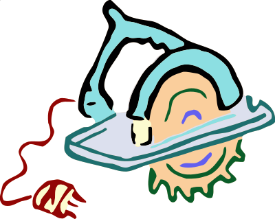 Roughly drawn circular saw clipart