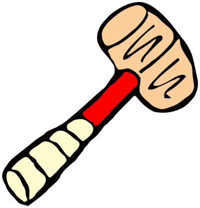 Roughly drawn hammer clipart