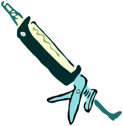 Roughly drawn sealant gun clipart