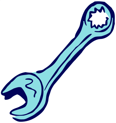 Roughly drawn spanner clipart