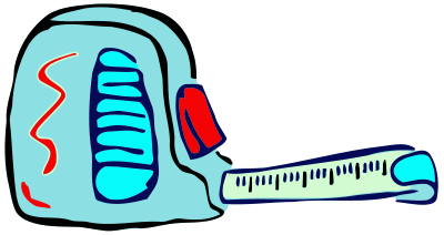 Roughly drawn tape measure clipart