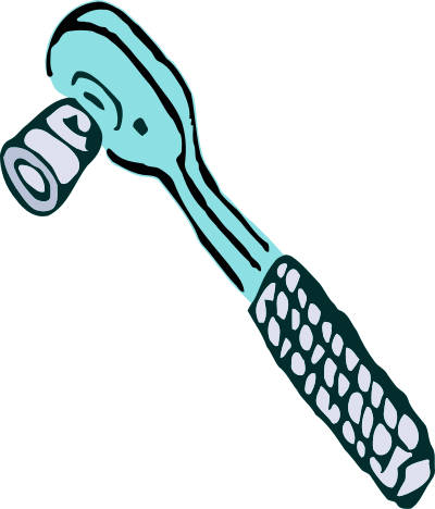 Roughly drawn torque wrench clipart