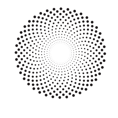 Round dotted shape clipart