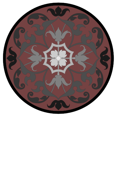 Round ornamental panel clipart