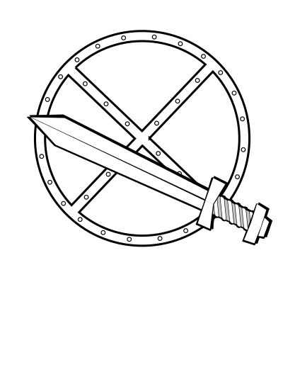 Round Sword and Shield clipart