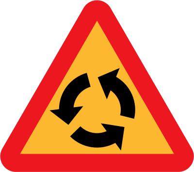 Roundabout Sign clipart