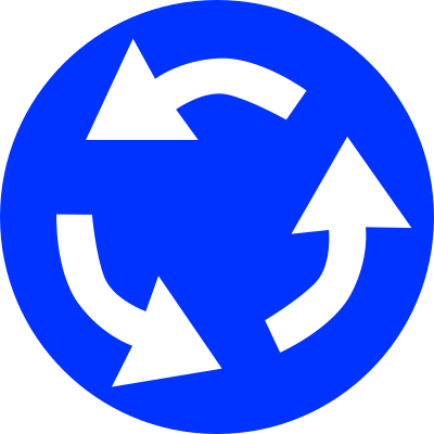 Roundabout Traffic Sign clipart