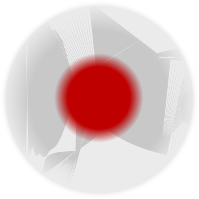 Rounded Japan flag clipart