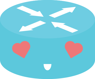 Router Emoticon "in Love" clipart
