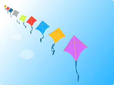 Row of Kites clipart