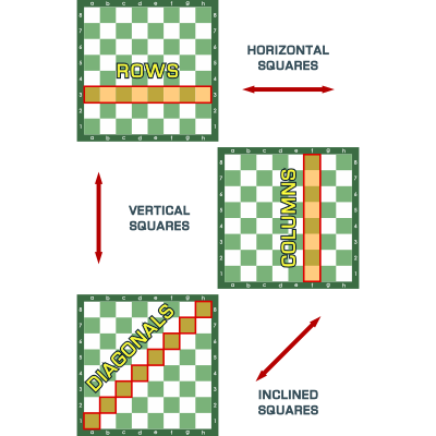 Rows - Columns and Diagonals - Chessboard clipart