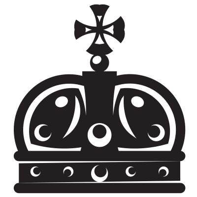 Royal crown silhouette clipart