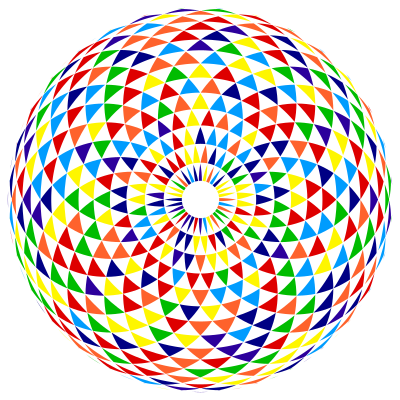 ROYGBIV Toroid Mandala 2 clipart