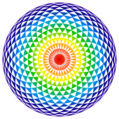 ROYGBIV Toroid Mandala clipart