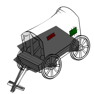 RPG map symbols: a caravan clipart
