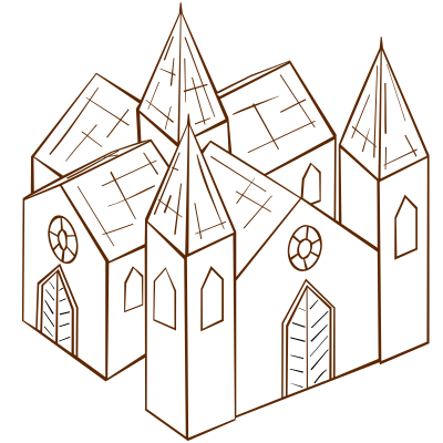 RPG map symbols Cathedral 2 clipart