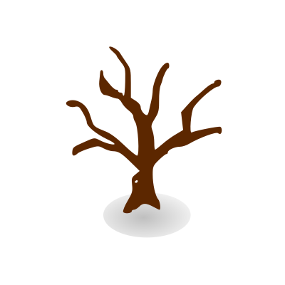 RPG map symbols: deserted tree clipart