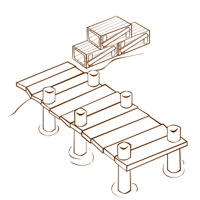 RPG map symbols Docks 2 clipart