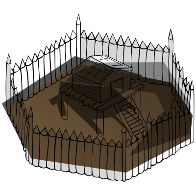 RPG map symbols: Fort clipart