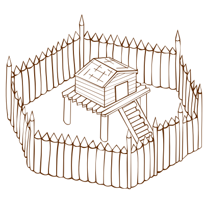 RPG map symbols Fort 2 clipart