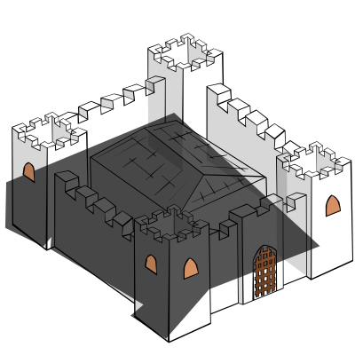 RPG map symbols: Fortress clipart