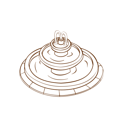 RPG map symbols Fountain 2 clipart