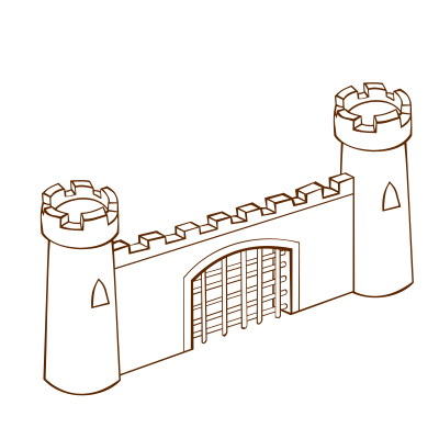 RPG map symbols Gate 2 clipart