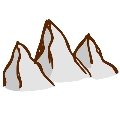RPG map symbols: mountains clipart