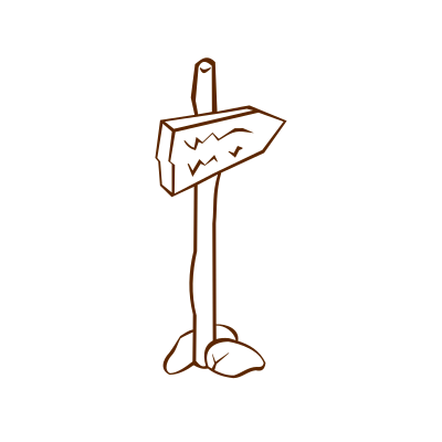 RPG map symbols Roadsign 1 clipart