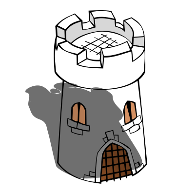 RPG map symbols: Round Tower clipart