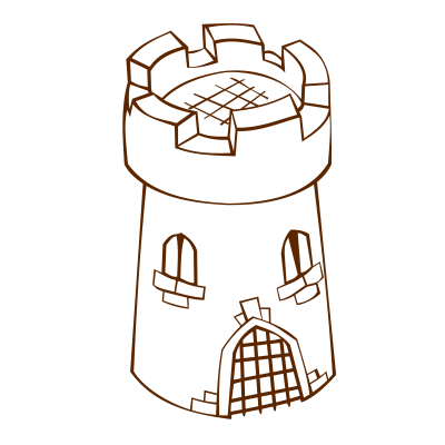 RPG map symbols Round Tower 2 clipart