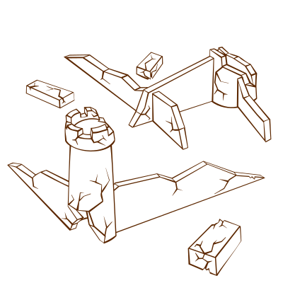 RPG map symbols Ruins 2 clipart