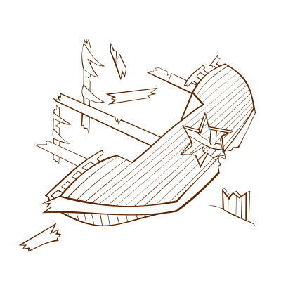 RPG map symbols Shipwreck 2 clipart