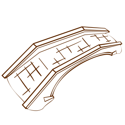 RPG map symbols stone bridge 2 clipart