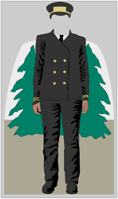 RR Woman Conductor cut-out for photos clipart