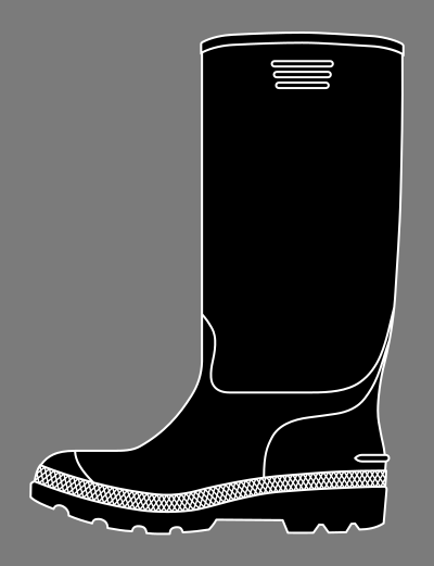 Rubber boot 2 clipart