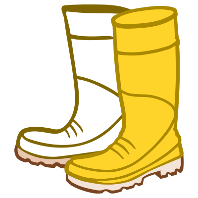 Rubber boots - coloured clipart