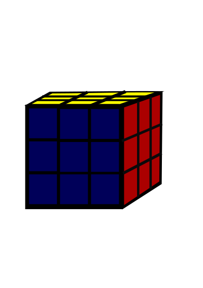 Rubic Cube 3x3 clipart