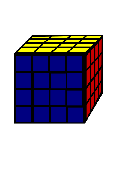 Rubic Cube 4x4 clipart