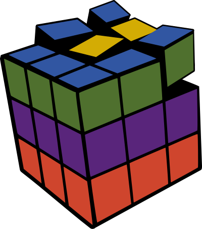 Rubik 3D Colored clipart
