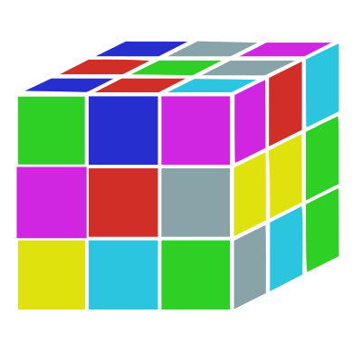 Rubik's cube clipart