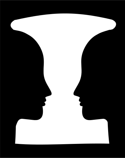 Rubin's vase clipart
