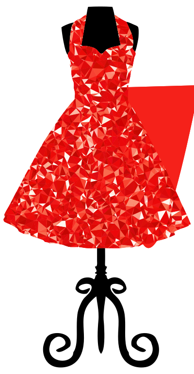 Ruby 1950s Vintage Dress clipart