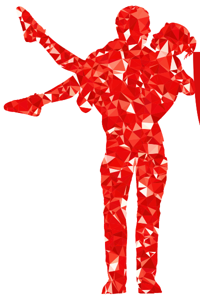 Ruby Couple Silhouette 4 clipart