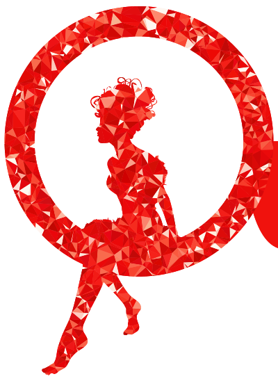 Ruby Fairy Sitting In A Circle Silhouette clipart