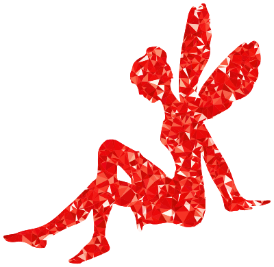 Ruby Female Fairy Relaxing clipart